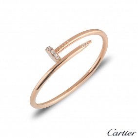 Cartier Rose Gold Diamond Juste Un Clou Bracelet Size 18 B6048518 Cartier Rose Gold Diamond Juste Un Clou Bracelet Size 18 B6048518